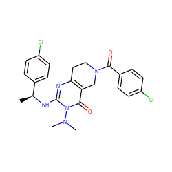 C[C@H](Nc1nc2c(c(=O)n1N(C)C)CN(C(=O)c1ccc(Cl)cc1)CC2)c1ccc(Cl)cc1 ZINC000113825192