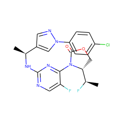 C[C@H](Nc1ncc(F)c(N2C(=O)OC[C@@H]2[C@@H](C)F)n1)c1cnn(-c2ccc(Cl)cc2)c1 ZINC000221917330