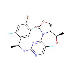 C[C@H](Nc1ncc(F)c(N2C(=O)OC[C@@H]2[C@@H](C)O)n1)c1cc(F)c(Br)cc1F ZINC000221676725