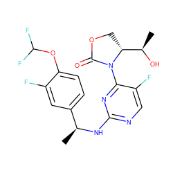 C[C@H](Nc1ncc(F)c(N2C(=O)OC[C@@H]2[C@@H](C)O)n1)c1ccc(OC(F)F)c(F)c1 ZINC000221907978