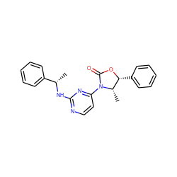 C[C@H](Nc1nccc(N2C(=O)O[C@H](c3ccccc3)[C@@H]2C)n1)c1ccccc1 ZINC000221120062