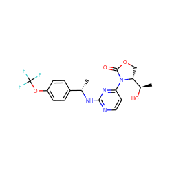 C[C@H](Nc1nccc(N2C(=O)OC[C@@H]2[C@@H](C)O)n1)c1ccc(OC(F)(F)F)cc1 ZINC000221917127