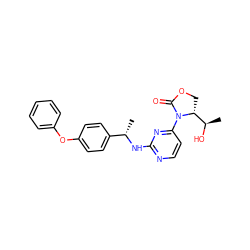 C[C@H](Nc1nccc(N2C(=O)OC[C@@H]2[C@@H](C)O)n1)c1ccc(Oc2ccccc2)cc1 ZINC000221663104