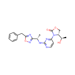 C[C@H](Nc1nccc(N2C(=O)OC[C@@H]2[C@@H](C)O)n1)c1noc(Cc2ccccc2)n1 ZINC000221668069