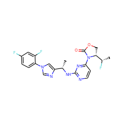 C[C@H](Nc1nccc(N2C(=O)OC[C@@H]2[C@H](C)F)n1)c1cn(-c2ccc(F)cc2F)cn1 ZINC000226108556