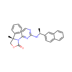 C[C@H](Nc1nccc(N2C(=O)OC[C@]2(C)c2ccccc2)n1)c1ccc2ccccc2c1 ZINC000142057212