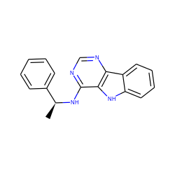 C[C@H](Nc1ncnc2c1[nH]c1ccccc12)c1ccccc1 ZINC000100863569