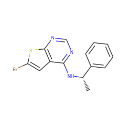 C[C@H](Nc1ncnc2sc(Br)cc12)c1ccccc1 ZINC000066348348