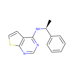 C[C@H](Nc1ncnc2sccc12)c1ccccc1 ZINC000002640358