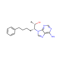 C[C@H](O)[C@@H](CCCCc1ccccc1)n1cnc2c(N)ncnc21 ZINC000013835546