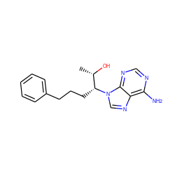 C[C@H](O)[C@@H](CCCc1ccccc1)n1cnc2c(N)ncnc21 ZINC000013835544