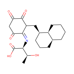 C[C@H](O)[C@H](/N=C1\C(=O)CC(=O)C(=O)C1C[C@@H]1CCC[C@@H]2CCCC[C@@H]21)C(=O)O ZINC000026731579