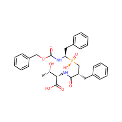 C[C@H](O)[C@H](NC(=O)[C@@H](Cc1ccccc1)C[P@](=O)(O)[C@H](Cc1ccccc1)NC(=O)OCc1ccccc1)C(=O)O ZINC000028761166