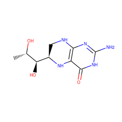 C[C@H](O)[C@H](O)[C@H]1CNc2nc(N)[nH]c(=O)c2N1 ZINC000013585233