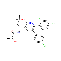 C[C@H](O)C(=O)N[C@@H]1CC(C)(C)Oc2nc(-c3ccc(Cl)cc3Cl)c(-c3ccc(Cl)cc3)cc21 ZINC000049071015