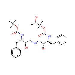 C[C@H](O)C(C)(C)OC(=O)N[C@@H](Cc1ccccc1)[C@H](O)CNC[C@@H](O)[C@H](Cc1ccccc1)NC(=O)OC(C)(C)C ZINC000027523246