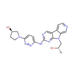 C[C@H](O)Cn1c2cnccc2c2cnc(Nc3ccc(N4CC[C@@H](O)C4)nn3)nc21 ZINC000169706862