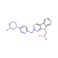 C[C@H](O)Cn1c2cnccc2c2cnc(Nc3ccc(N4CCN[C@@H](C)C4)cn3)nc21 ZINC000169706871