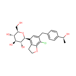 C[C@H](O)c1ccc(Cc2cc([C@@H]3O[C@H](CO)[C@@H](O)[C@H](O)[C@H]3O)c3c(c2Cl)OCC3)cc1 ZINC000206063462