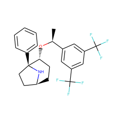 C[C@H](O[C@@H]1CC[C@H]2CC[C@@]1(c1ccccc1)N2)c1cc(C(F)(F)F)cc(C(F)(F)F)c1 ZINC000169361839