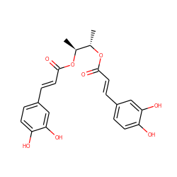 C[C@H](OC(=O)/C=C/c1ccc(O)c(O)c1)[C@H](C)OC(=O)/C=C/c1ccc(O)c(O)c1 ZINC000001861207