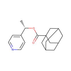 C[C@H](OC(=O)C12CC3CC(CC(C3)C1)C2)c1ccncc1 ZINC000003799401