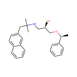 C[C@H](OC[C@H](O)CNC(C)(C)Cc1ccc2ccccc2c1)c1ccccc1 ZINC000049034753