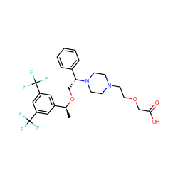 C[C@H](OC[C@H](c1ccccc1)N1CCN(CCOCC(=O)O)CC1)c1cc(C(F)(F)F)cc(C(F)(F)F)c1 ZINC000027518225