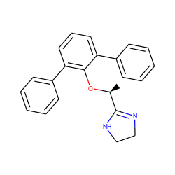 C[C@H](Oc1c(-c2ccccc2)cccc1-c1ccccc1)C1=NCCN1 ZINC000073311699