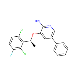 C[C@H](Oc1cc(-c2ccccc2)cnc1N)c1c(Cl)ccc(F)c1Cl ZINC000072180760