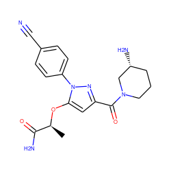 C[C@H](Oc1cc(C(=O)N2CCC[C@@H](N)C2)nn1-c1ccc(C#N)cc1)C(N)=O ZINC001772611983