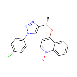 C[C@H](Oc1cc[n+]([O-])c2ccccc12)c1cn(-c2ccc(Cl)cc2)nn1 ZINC000043020548