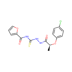 C[C@H](Oc1ccc(Cl)cc1)C(=O)NNC(=S)NC(=O)c1ccco1 ZINC000002096256