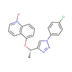 C[C@H](Oc1cccc2c1ccc[n+]2[O-])c1cn(-c2ccc(Cl)cc2)nn1 ZINC000043019958