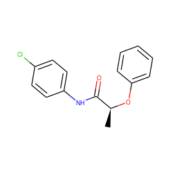 C[C@H](Oc1ccccc1)C(=O)Nc1ccc(Cl)cc1 ZINC000000373144