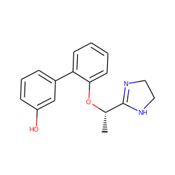 C[C@H](Oc1ccccc1-c1cccc(O)c1)C1=NCCN1 ZINC000013585584