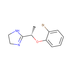 C[C@H](Oc1ccccc1Br)C1=NCCN1 ZINC000073315476