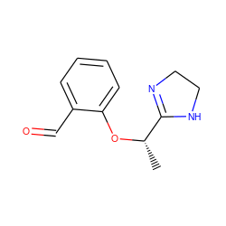 C[C@H](Oc1ccccc1C=O)C1=NCCN1 ZINC000073312438