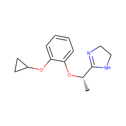 C[C@H](Oc1ccccc1OC1CC1)C1=NCCN1 ZINC000073312420