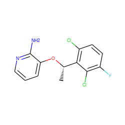 C[C@H](Oc1cccnc1N)c1c(Cl)ccc(F)c1Cl ZINC000066352145