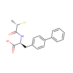 C[C@H](S)C(=O)N[C@@H](Cc1ccc(-c2ccccc2)cc1)C(=O)O ZINC000029128449