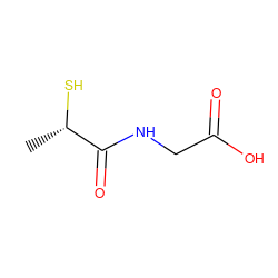 C[C@H](S)C(=O)NCC(=O)O ZINC000000155905