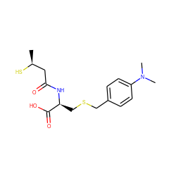 C[C@H](S)CC(=O)N[C@@H](CSCc1ccc(N(C)C)cc1)C(=O)O ZINC000040879362