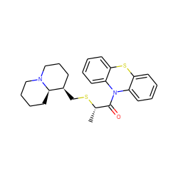 C[C@H](SC[C@@H]1CCCN2CCCC[C@H]12)C(=O)N1c2ccccc2Sc2ccccc21 ZINC000071295429