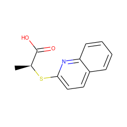 C[C@H](Sc1ccc2ccccc2n1)C(=O)O ZINC000000553695