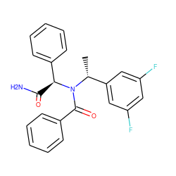 C[C@H](c1cc(F)cc(F)c1)N(C(=O)c1ccccc1)[C@@H](C(N)=O)c1ccccc1 ZINC001772600870