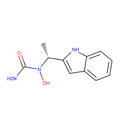 C[C@H](c1cc2ccccc2[nH]1)N(O)C(N)=O ZINC000013762760