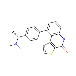 C[C@H](c1ccc(-c2cccc3[nH]c(=O)c4sccc4c23)cc1)N(C)C ZINC000165075353