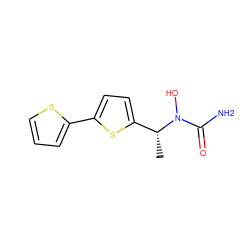 C[C@H](c1ccc(-c2cccs2)s1)N(O)C(N)=O ZINC000013762900