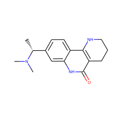 C[C@H](c1ccc2c3c(c(=O)[nH]c2c1)CCCN3)N(C)C ZINC000118733879